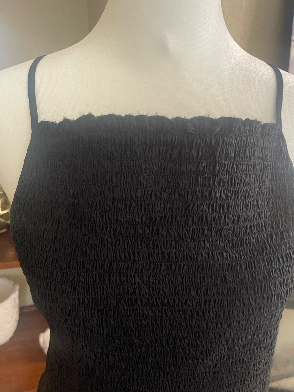 J. Crew Friday Cotton Backless Sundress/ Spaghetti Straps, Black, Sz. Large - Picture 7 of 12
